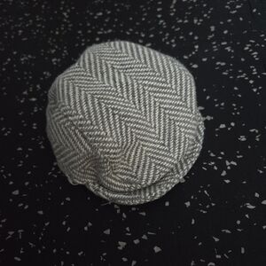Gray Herringbone Men's Cap